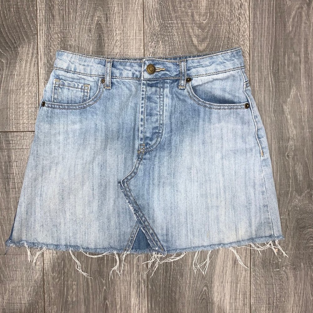 Forever 21 Distressed Denim Skirt